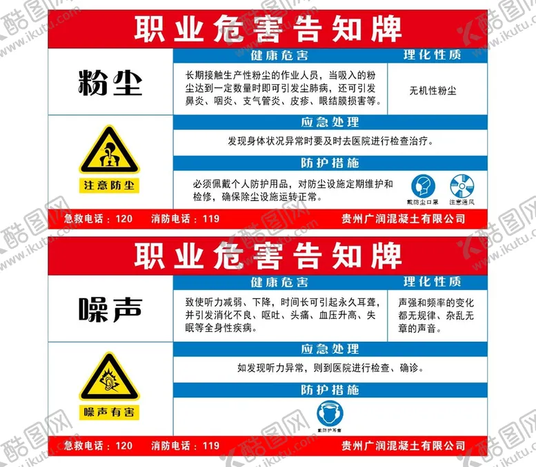 编号：26914302130112001182【酷图网】源文件下载-职业危害告知牌