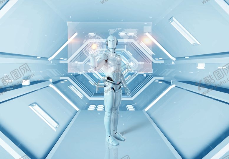 编号：79344910112314114209【酷图网】源文件下载-未来科技智能机器人物太空舱背景