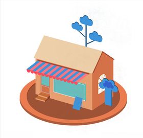 小屋插画