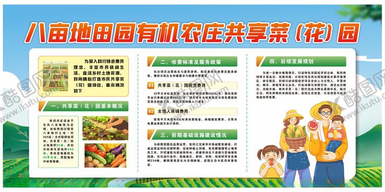 编号：86492104221615461495【酷图网】源文件下载-共享菜园展板