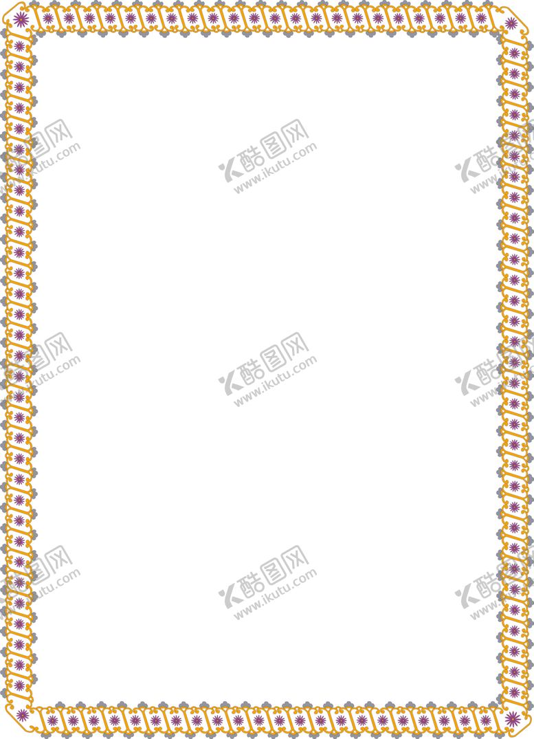 编号：19188504010416258364【酷图网】源文件下载-简约花纹边框