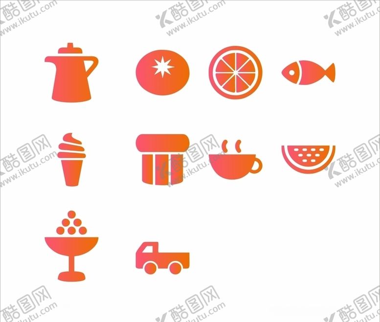 编号：30907709270355562075【酷图网】源文件下载-餐厅餐饮菜单图标素材