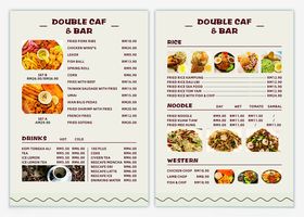 简约外文小吃菜单