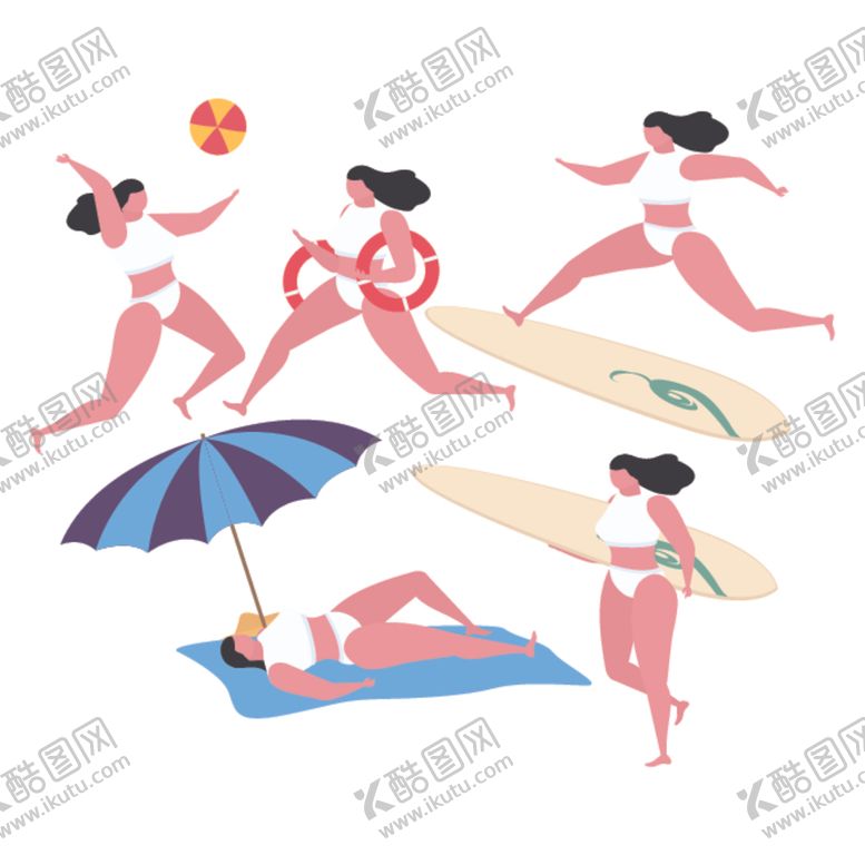 编号：36658707090103035985【酷图网】源文件下载-扁平人物插画