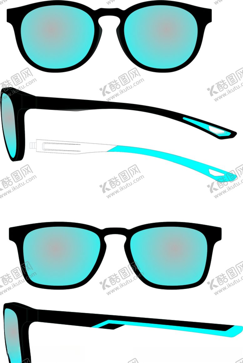 编号：45585609161217585202【酷图网】源文件下载-太阳眼镜矢量图