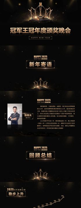 黑金企业年度表彰总结会议ppt