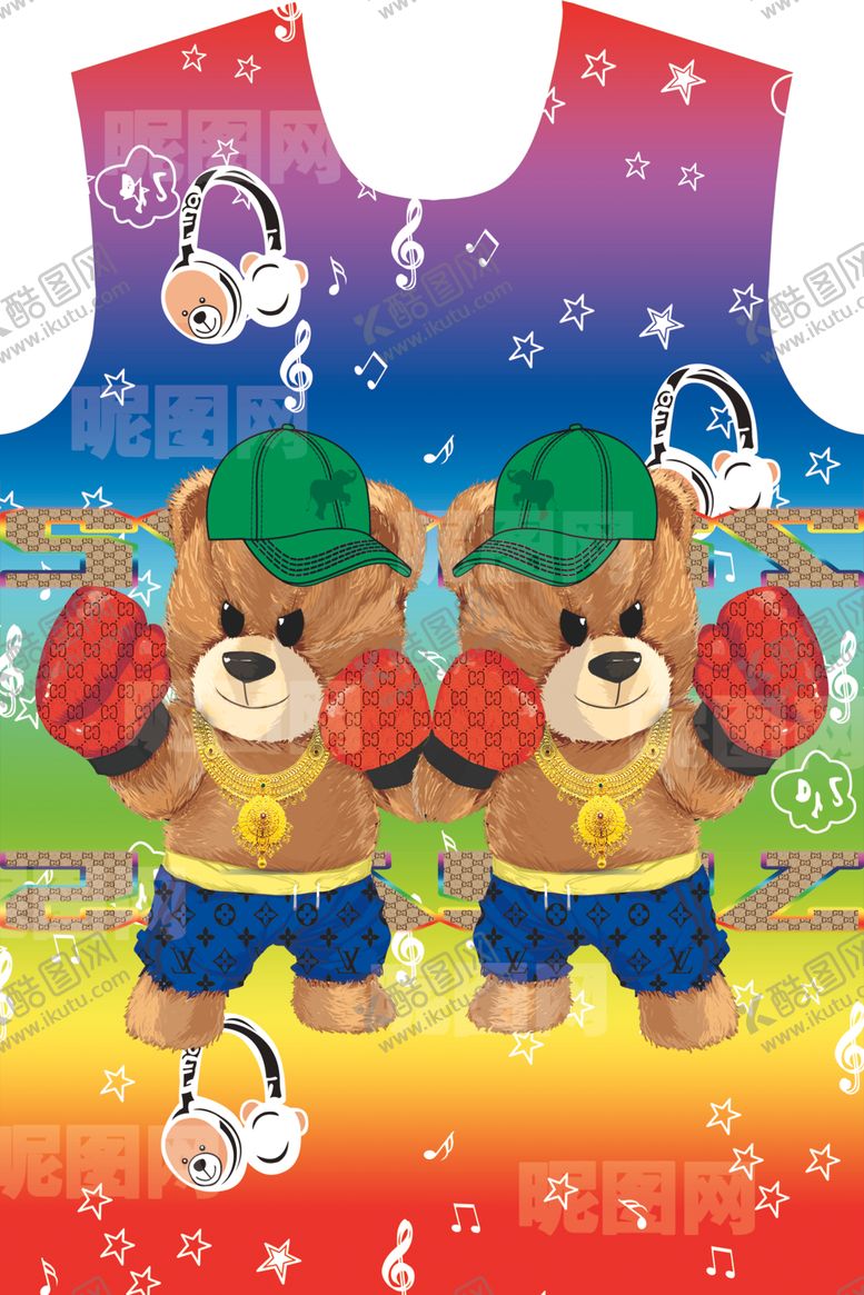编号：10184109290212309797【酷图网】源文件下载-熊男装印花