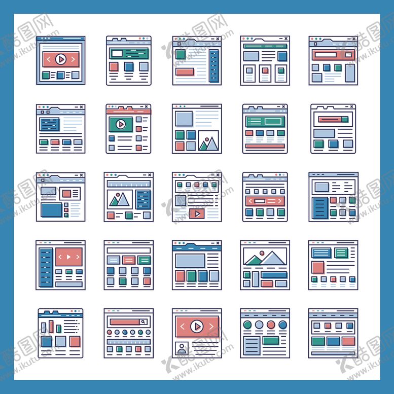 编号：45898711010557429384【酷图网】源文件下载-多样建筑矢量图标集合