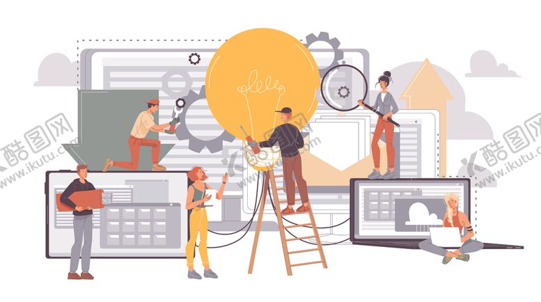 编号：91096409241910196360【酷图网】源文件下载-采摘与商务人物