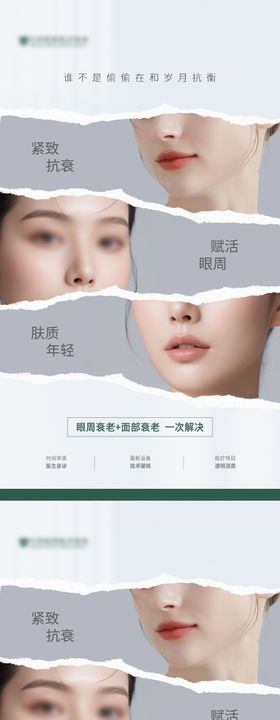 医美眼周面部衰老科普海报