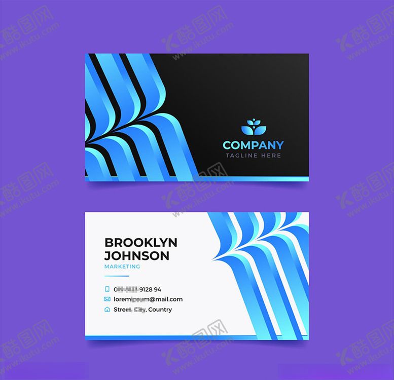 编号：47344009291328375983【酷图网】源文件下载-渐变色名片矢量设计素材