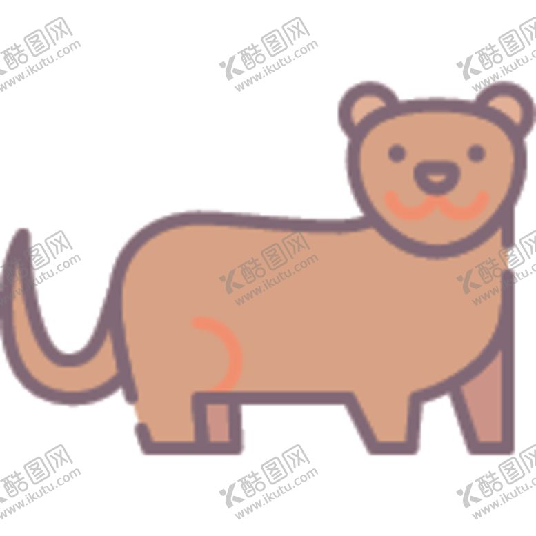 编号：82448409262206052306【酷图网】源文件下载-简笔动物矢量插画