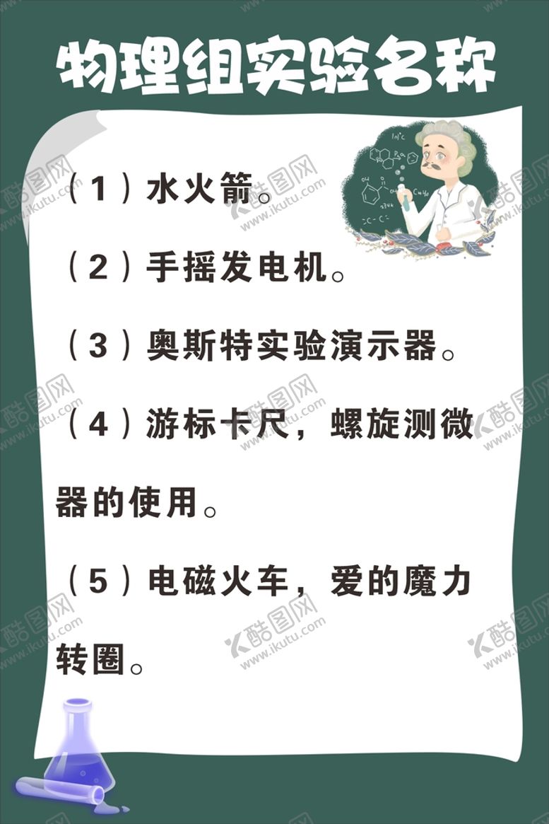编号：26605312111005458870【酷图网】源文件下载-物理活动水牌