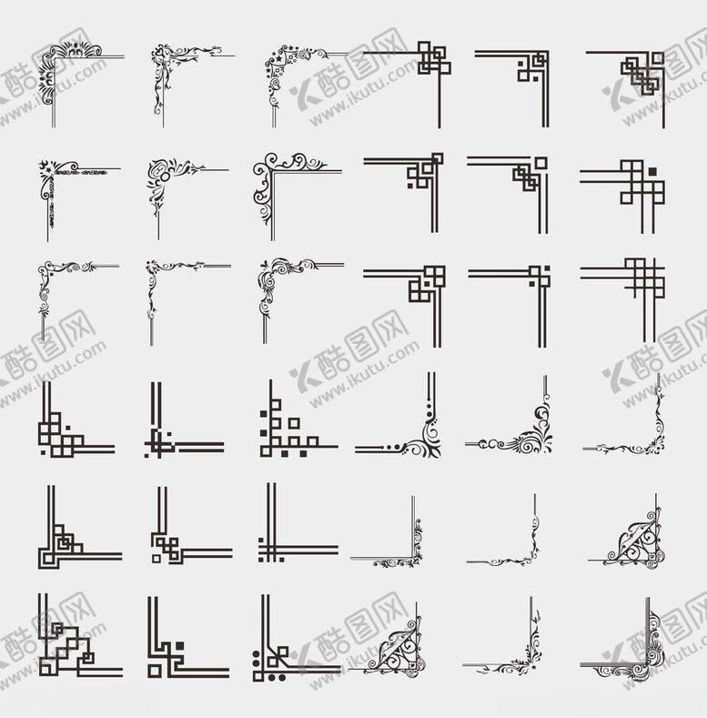 编号：58255204032103288521【酷图网】源文件下载-边框花边矢量素材