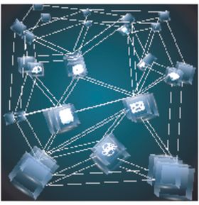 商务办公数据矢量关联效果图