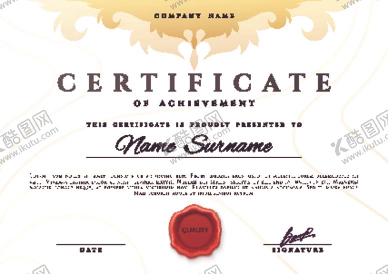 编号：51893809200801079768【酷图网】源文件下载-荣誉证书