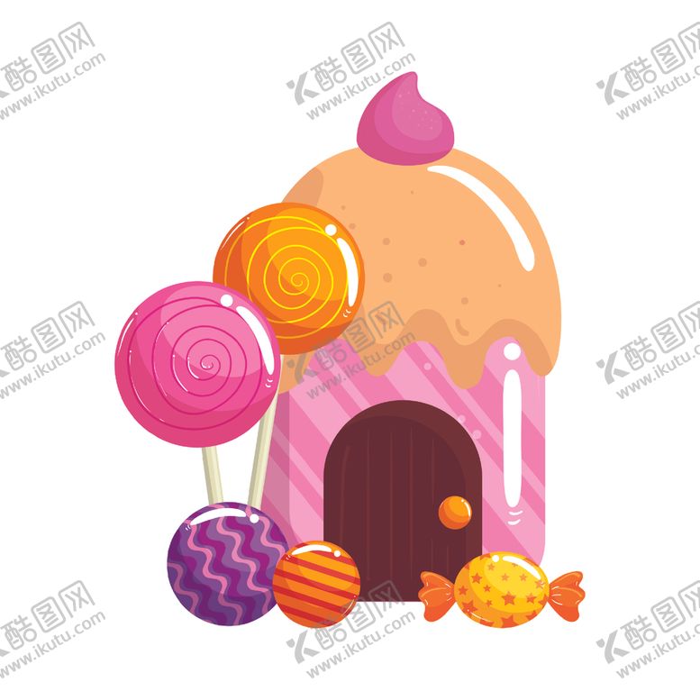 编号：68344603092354299318【酷图网】源文件下载-卡通甜点