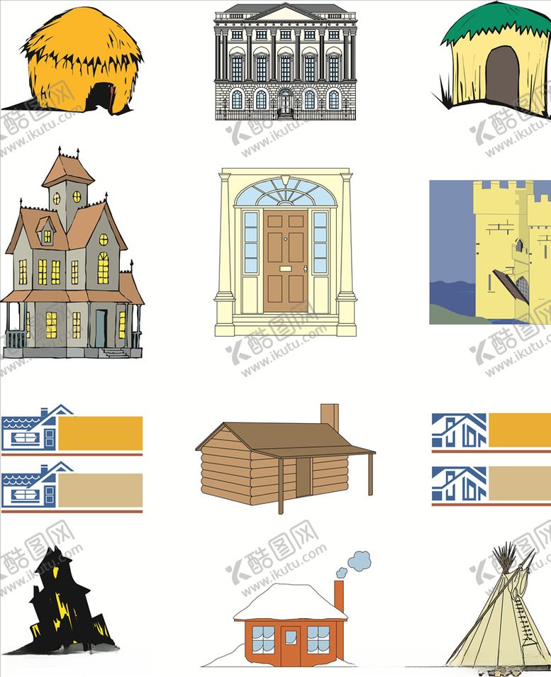 编号：55849409190852497985【酷图网】源文件下载-矢量房子