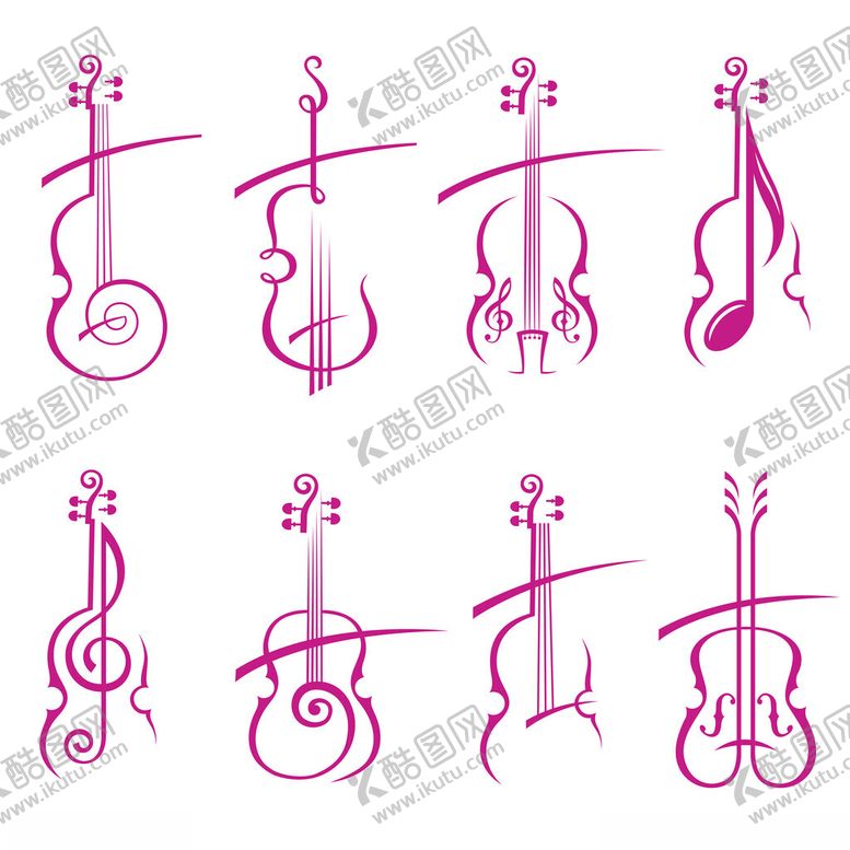 编号：19584111021211083366【酷图网】源文件下载-小提琴图案