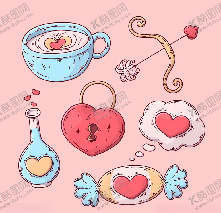 编号：30786209250718054003【酷图网】源文件下载-浪漫情人节元素