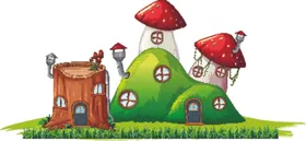 卡通蘑菇屋