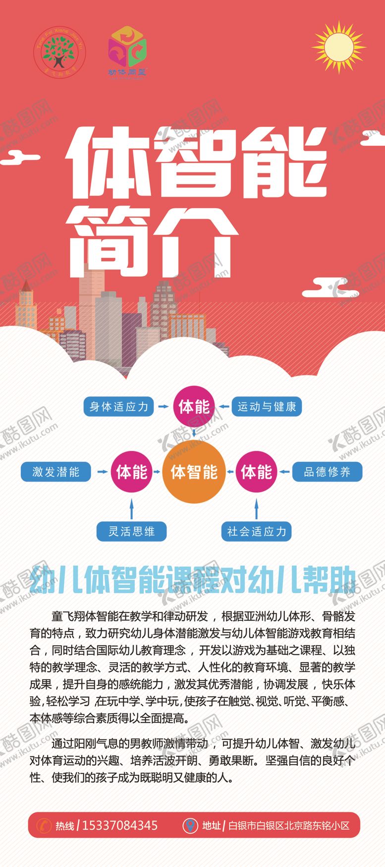 编号：82514409201531557217【酷图网】源文件下载-幼儿体智能简介展架