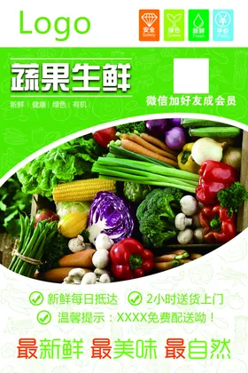 超市便利店水果蔬菜店灯箱海报