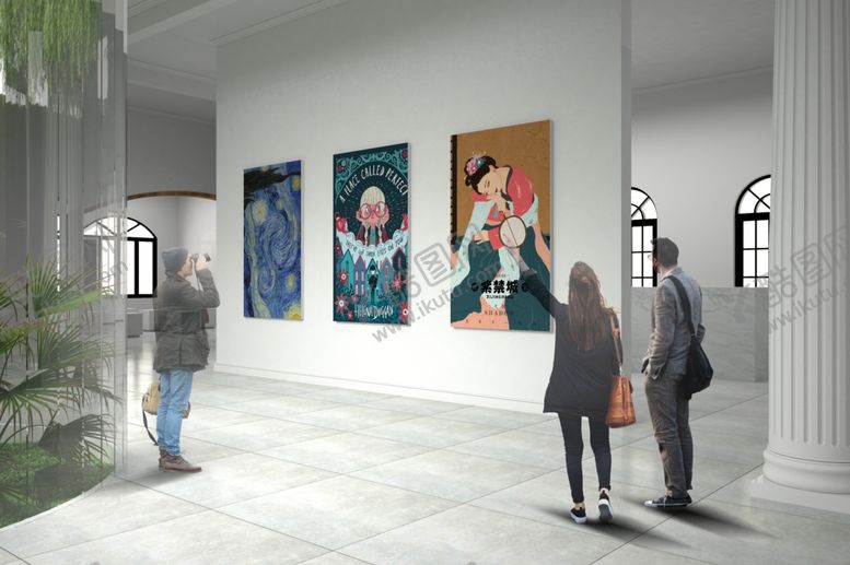 编号：58447805181024312477【酷图网】源文件下载-画展场景样机