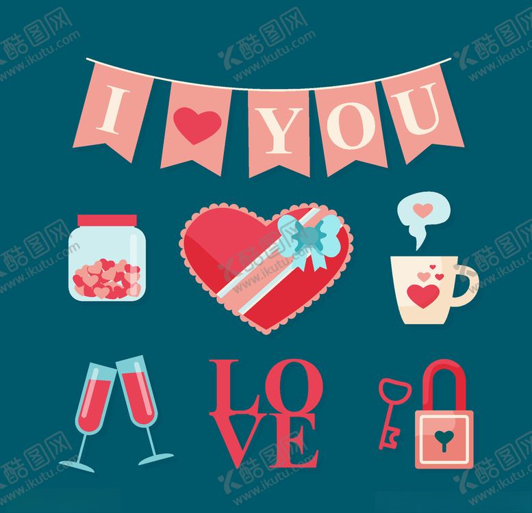 编号：56730309161105358969【酷图网】源文件下载-浪漫情人节元素