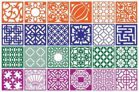 窗花镂空花纹屏风隔断雕花