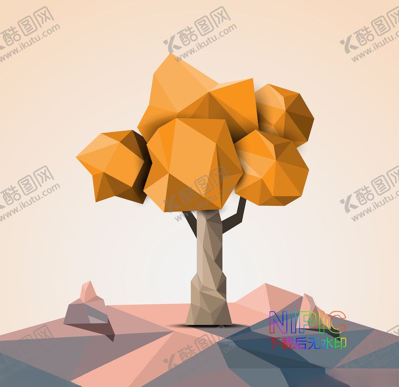 编号：96059304211936056762【酷图网】源文件下载-lowpoly小树