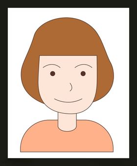 手绘女孩女人