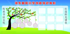 学校展板蓝天白云