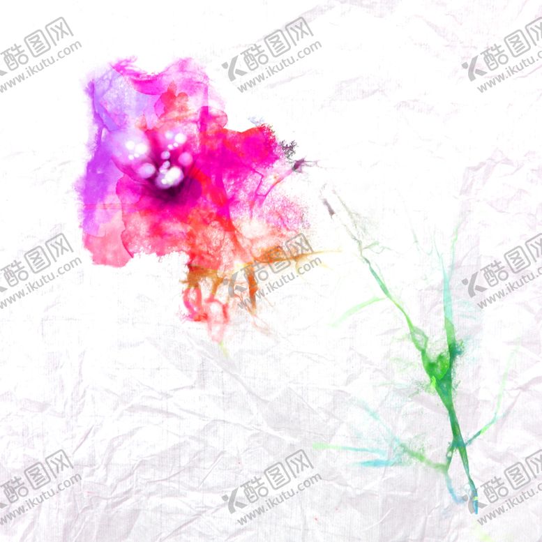 编号：52036709151854237402【酷图网】源文件下载-水墨花卉花枝花朵psd素材