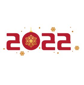 2022新年红色装饰字