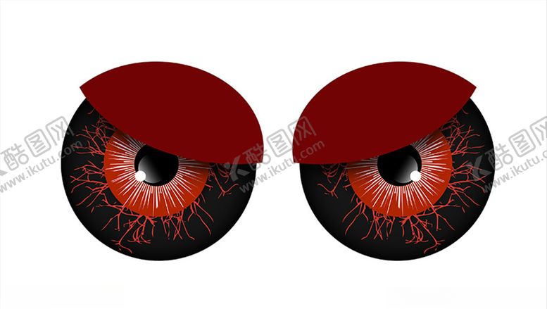 编号：12794209221915253715【酷图网】源文件下载-万圣节眼睛搞怪蝙蝠坟墓墓地