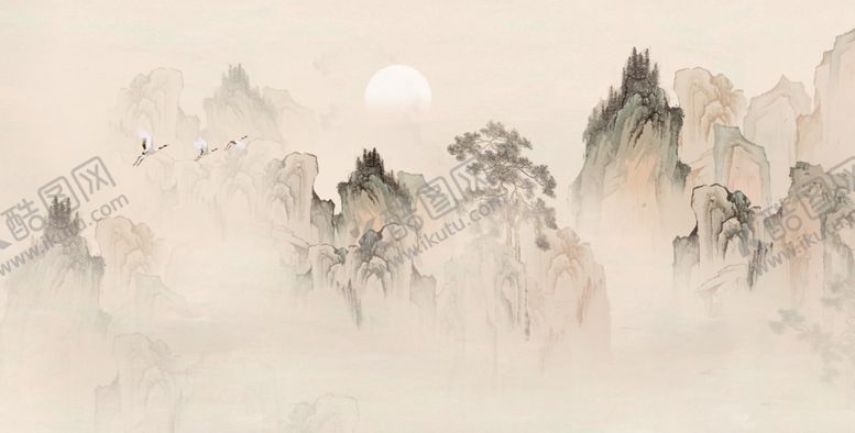 编号：62267010240039301449【酷图网】源文件下载-工笔花鸟背景墙装饰画