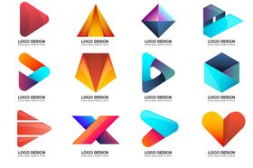 多样几何创意图标集合