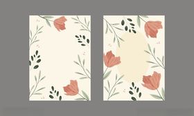 花朵婚礼邀请函请柬贺卡卡片素材