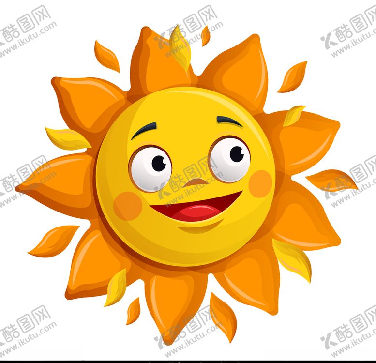 编号：77494010112200049625【酷图网】源文件下载-卡通大眼睛太阳