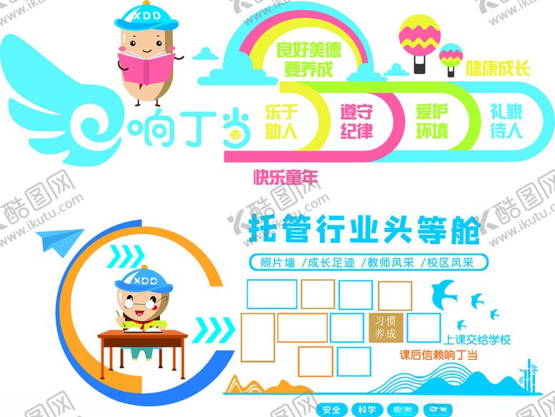 编号：85379909220935302725【酷图网】源文件下载-托辅班文化墙