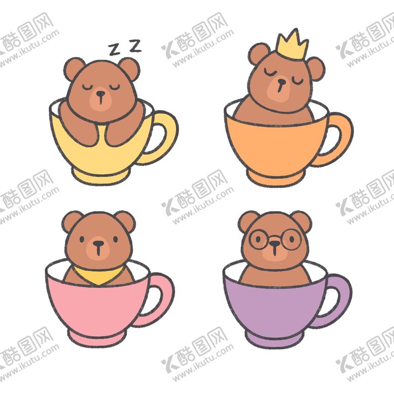 编号：80743010092320467344【酷图网】源文件下载-可爱卡通动物