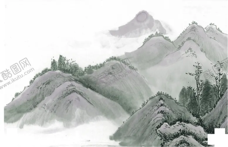 编号：77750904301849406757【酷图网】源文件下载-中国风山水水墨画插画背景素材