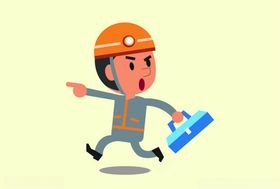 卡通工程师男卡通动漫矢量