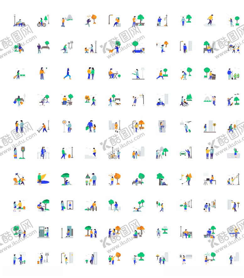 编号：26167810020148318093【酷图网】源文件下载-城市生活插画icon
