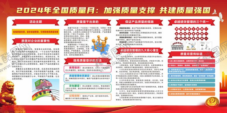 编号：78672302281723452161【酷图网】源文件下载-2024年质量月宣传栏