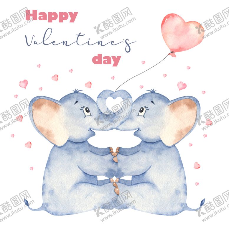 编号：64039310081516556918【酷图网】源文件下载-卡通水彩动物小象