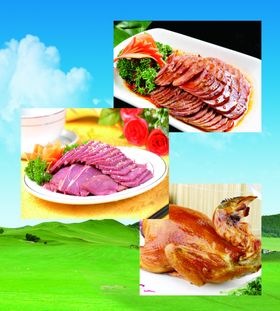 烧鸡五香牛肉