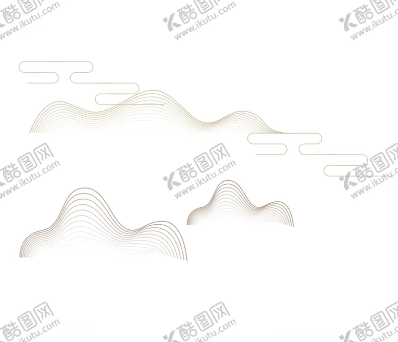 编号：18935505012018312997【酷图网】源文件下载-中国风山水线条