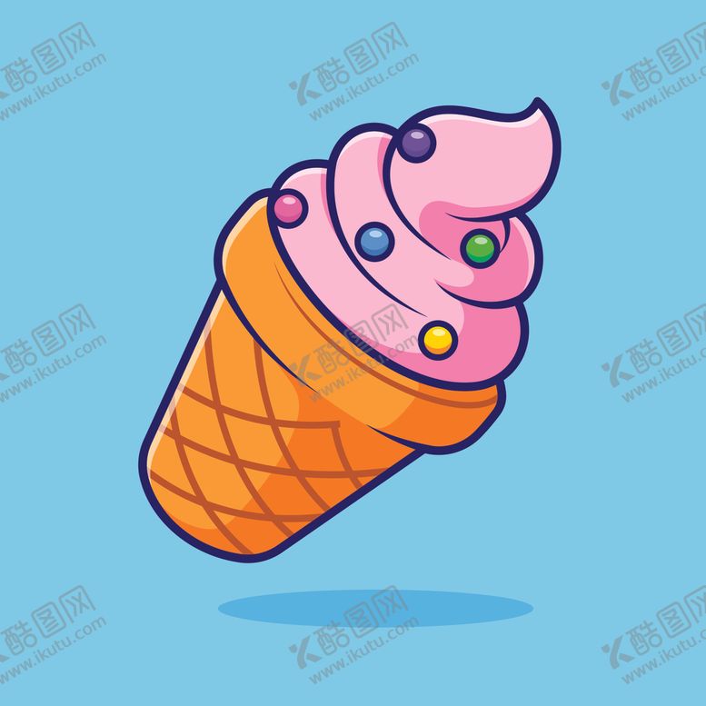 编号：63552502231417491295【酷图网】源文件下载-矢量卡通冰淇淋